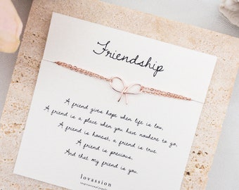 16K Friendship bracelet • friendship quote bracelet • friendship gift • best friend bracelet • gift for best friend • gift for friend