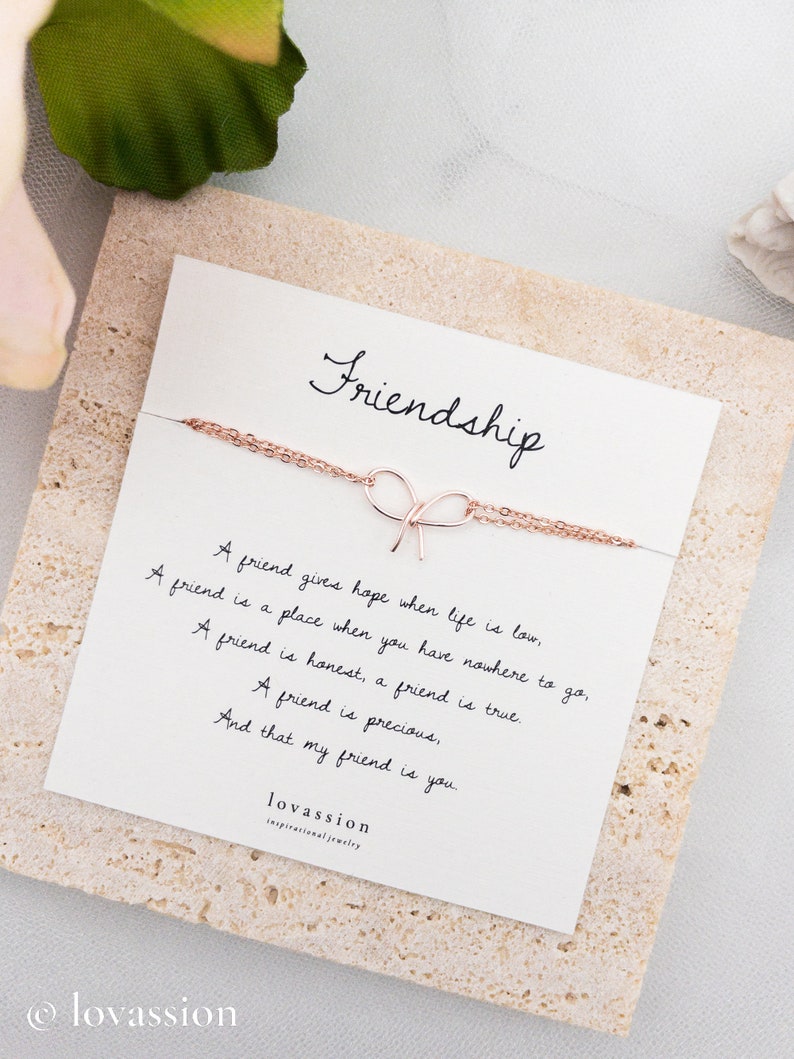 16K Friendship bracelet • friendship quote bracelet • friendship gift • best friend bracelet • gift for best friend • gift for friend 