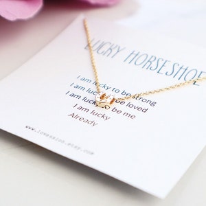 14K Gold Horseshoe Necklace • silver horseshoe necklace • tiny horseshoe necklace • horse lover gift • good luck gift • daughter gift