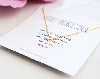 14K Gold Horseshoe Necklace • silver horseshoe necklace • tiny horseshoe necklace • horse lover gift • good luck gift • daughter gift