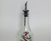 Oil and Vinegar Glass Dispenser, TableCraft, Shrimp Decor