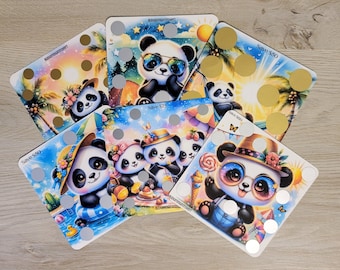 Summer Pandas Scratch Off Savings Challenges