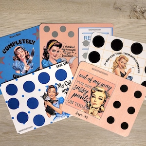 Sarcastic Women Scratch Off Savings Challenges Set of Five