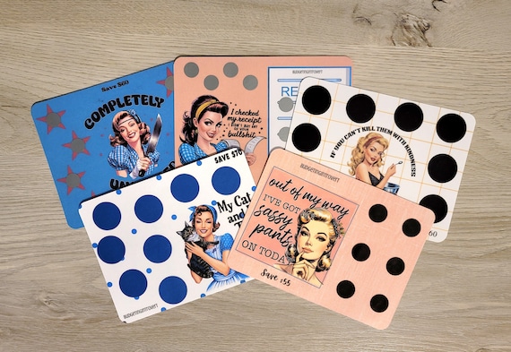 Sarcastic Women Scratch Off Savings Challenges