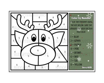 Sfida Risparmio Renna Colora in Base ai Numeri / Download Digitale