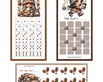 Gnomes and Coffee Mini Savings Challenges | Digital Download
