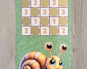 Happy Snail Scratch Off Savings Challenge