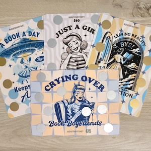 Retro Bookish Scratch Off Savings Challenges | Budgeting