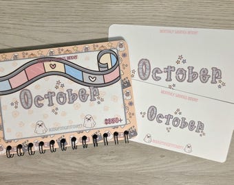 October Monthly Savings Challenge Binder | Cash Stuffing