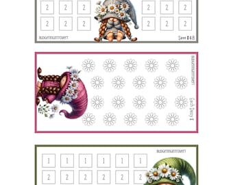 Mini sfide di risparmio Daisy Gnomes / Download digitale