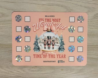 It's The Most Wonderful Time of The Year Christmas Scratch & Roll Savings Challenge | Cash Stuffing