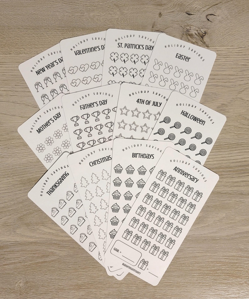Holiday Savings Challenge Bundle Black & White