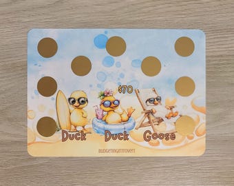 Duck, Duck, Goose Scratch Off Savings Challenge | Cash Stuffing