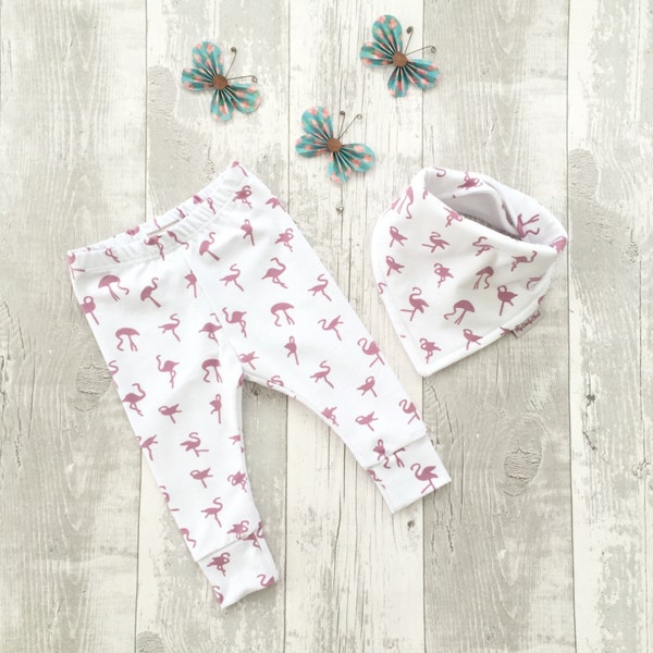 Flamingo leggings for baby, Toddler, Girls, Unique baby gift idea, Trendy baby coming home outfit, Unique gift idea for baby shower, UK