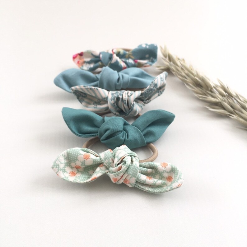 Hand Tied Fabric Hair Bow Bobbles Girls Girls Adult Gift Etsy