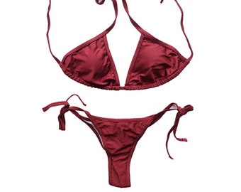 Competition Bikini: Padded Sliding Triangle Top, Pro/Brazilian Cut Bottom