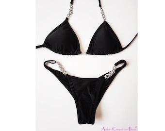 ON SALE!!!!Practice bikini/posing suit/competition bikini NEW, never worn - Black