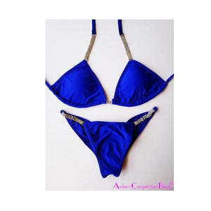 ON SALE !!!!!Practice bikini/posing suit/competition bikini NEW, never worn - Blue