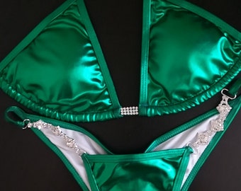 6654 - 2PC Metallic Foil Bikini Set