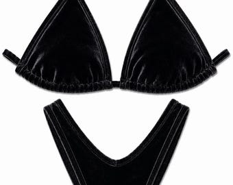 Wellness Competition Bikini | Practice and Posing Suit - Velvet Black