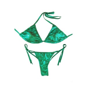 ON SALE !!!!!New, never worn practice bikini/posing suit/competition bikini - Hologram green