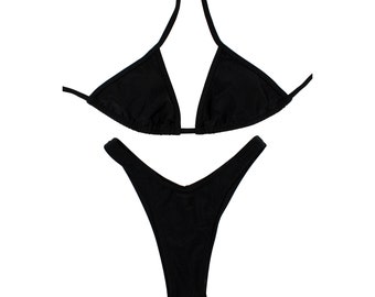 New, never worn wellness practice bikini/posing suit/competition bikini - black