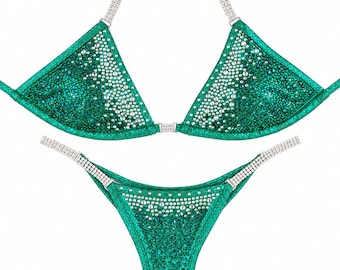 Crystal Competition Bikini Eclipse Green NPC IFBB for Bodybuilding and Fitness