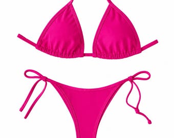 Bikini Posing Suit Fuchsia Pink NPC IFBB Bikini for Bodybuilding and Fitness