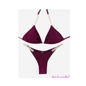ON SALE !!!!!Practice bikini/posing suit/competition bikini NEW, never worn - Wine