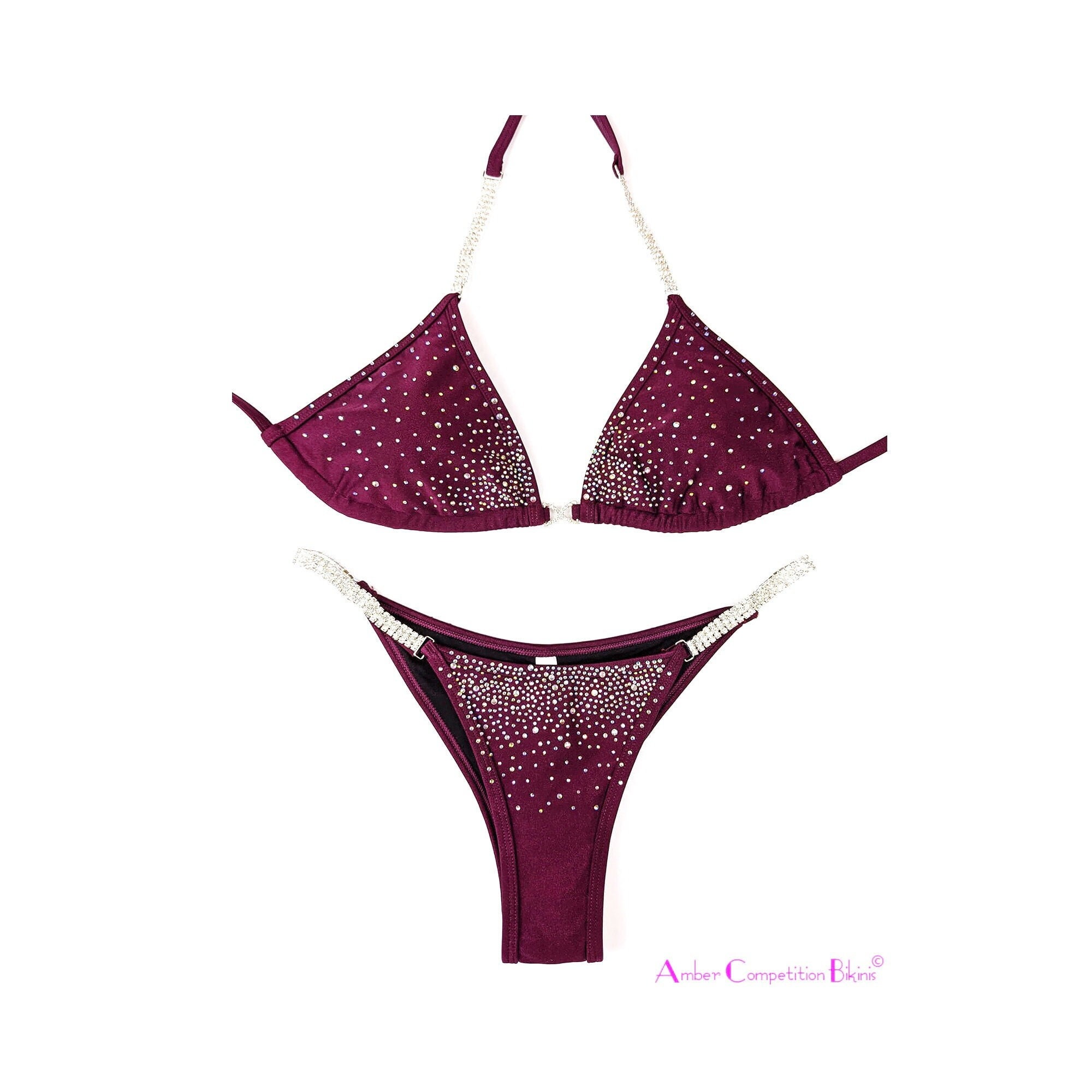 Absolutely Nothing Bikini Set No Cup Open Shown in Purple Other Colors  Available 