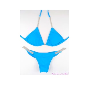 ON SALE !!!!!Practice bikini/posing suit/competition bikini NEW, never worn - Light Blue