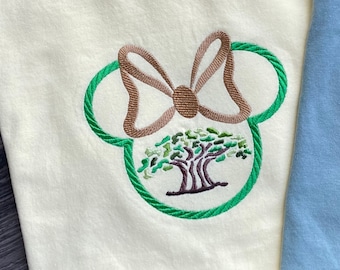 Safari Minnie Embroidered Shirt - Animal Kingdom Minnie Mouse Embroidered Shirt - Disney World Embroidered T-shirt