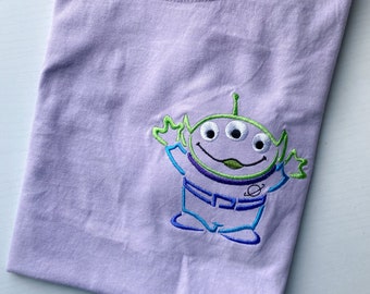 Alien Embroidered T-Shirt | Disney Toy Story Embroidered Shirt | | Long Sleeve