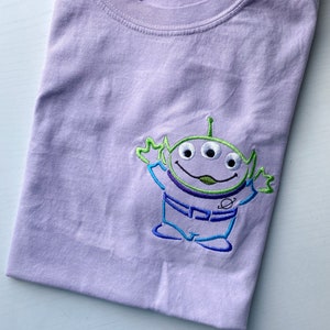 Alien Embroidered T-Shirt | Disney Toy Story Embroidered Shirt | | Long Sleeve