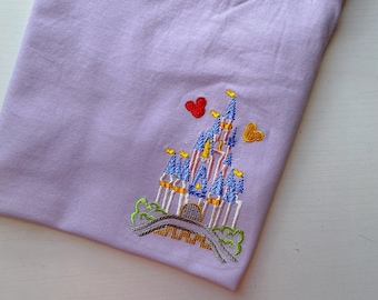 Magic Kingdom Castle Embroidered T-shirt | Disney Embroidered T-Shirt