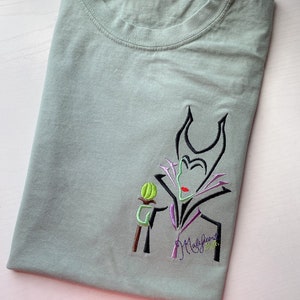 Maleficent Embroidered Shirt | Disney Villain Embroidered Shirt | Disney Halloween Shirt