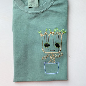 Baby Groot Embroidered Shirt | Disney Guardians of the Galaxy Embroidered Shirt