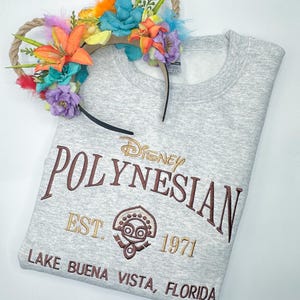 Polynesian Embroidered Sweatshirt | Disney Resort Embroidered Crewneck
