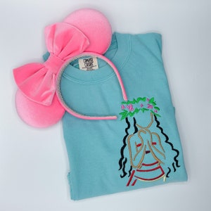 Moana Embroidered Shirt, Disney Moana Embroidered Shirt, Disney Comfort Colors Shirt, Disney Shirt, Princess Shirt, Disney World Shirt