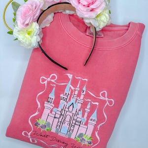 Castle Embroidered Sweatshirt | Magic Kingdom Shirt | Disney World Embroidered Crewneck