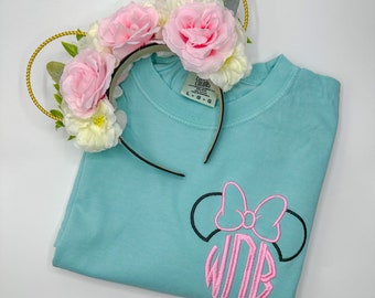Embroidered Minnie Mouse Monogram Sweatshirt