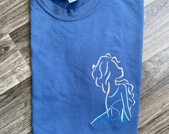 Elsa Embroidered T-shirt - Disney Frozen Embroidered T-shirt - Disney World - Disneyland Embroidered Shirt