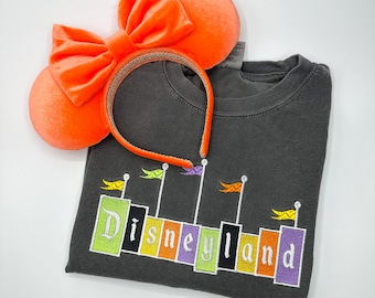 Disneyland Halloween Sign Embroidered Sweatshirt | Disney Embroidered Crewneck
