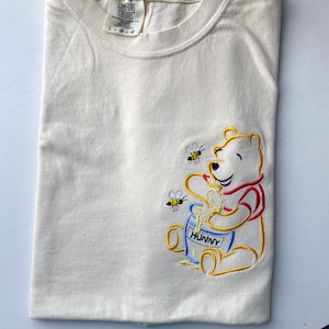 Winnie the Pooh Hunny Bees Embroidered T-Shirt | Disney Embroidered Shirt