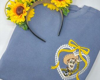 Woody Coquette Embroidered Shirt | Disney Embroidered Shirt | Disney Embroidered Sweatshirt