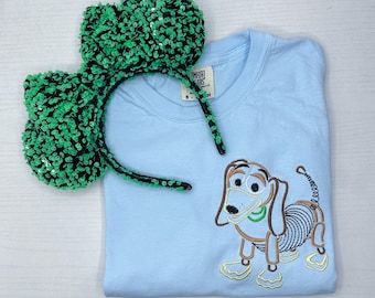 Slinky Embroidered Shirt | Disney Toy Embroidered Shirt | Disney Embroidered Sweatshirt