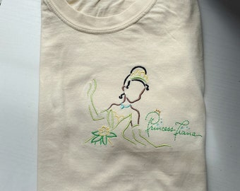 Princess Tiana Embroidered Shirt | Disney Princess and the Frog Embroidered Shirt | Disney World Shirt | Disneyland Shirt