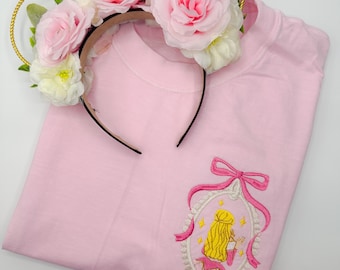 Sleeping Beauty Coquette Embroidered Shirt | Disney Princess Aurora Embroidered Shirt
