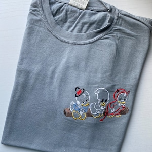 Huey Dewey & Louie Halloween Embroidered Shirt | Disney Embroidered Shirt | Tank Top | Long Sleeve