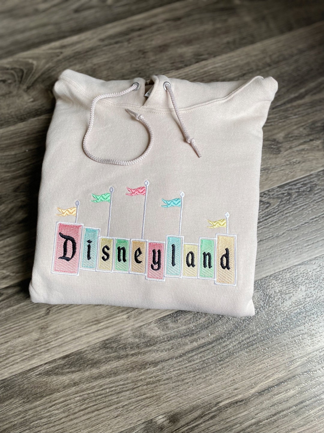 Disneyland Embroidered Sweatshirt Disney Embroidered Crewneck Etsy